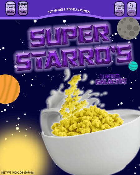 Hypothetical cereal box cover